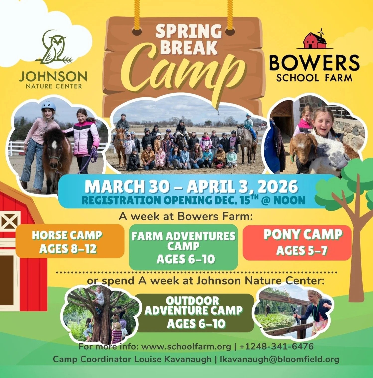 Celebrate Spring Break at Johnson Nature Center! Try archery, canoeing, fishing, hiking scenic trails, discovering animal tracks and essential survival skills.  A week of outdoor exploration and adventure awaits!  Registration begins December 15.