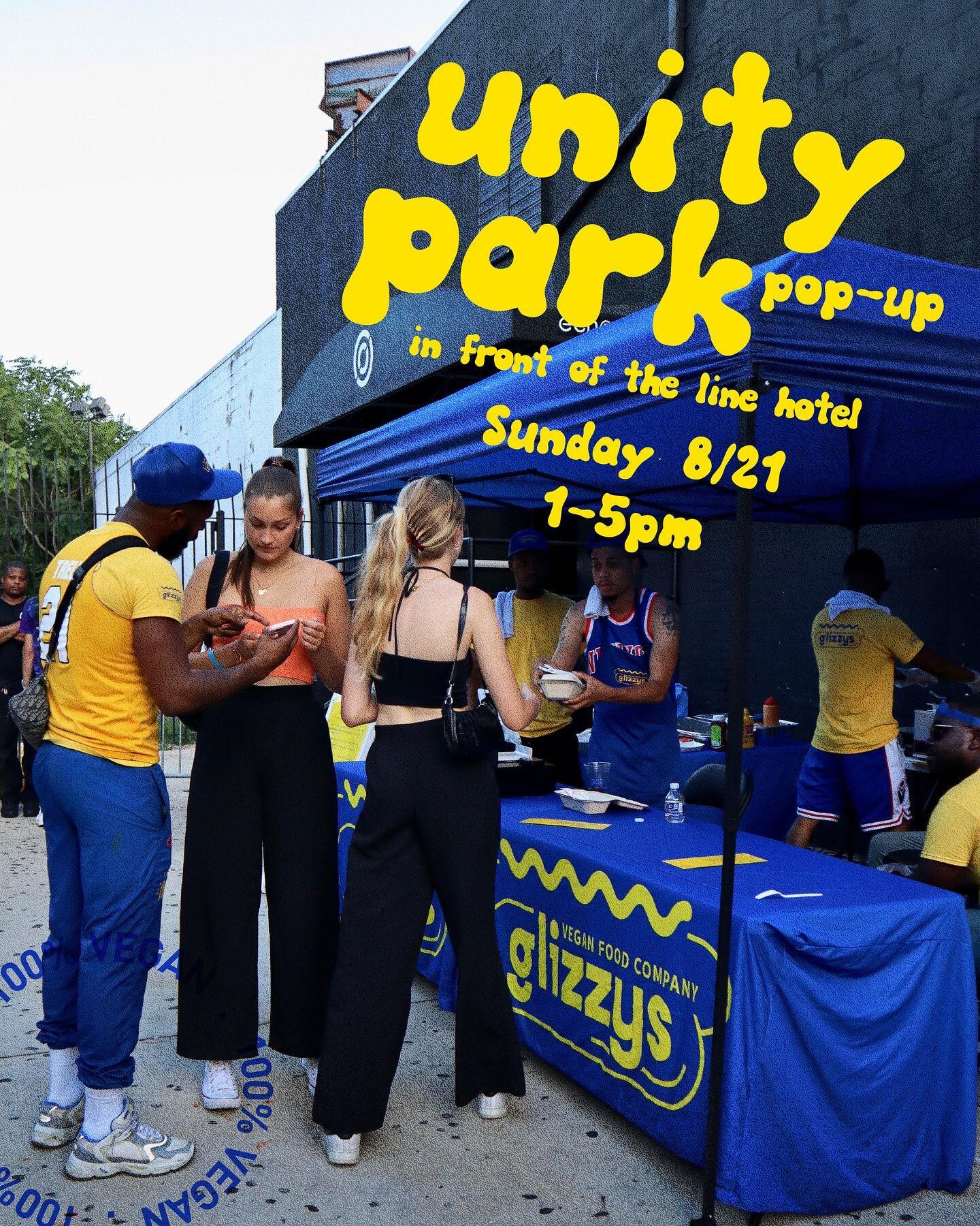 Come thru to our pop-up today at Unity Park for some glizzys! 🌭