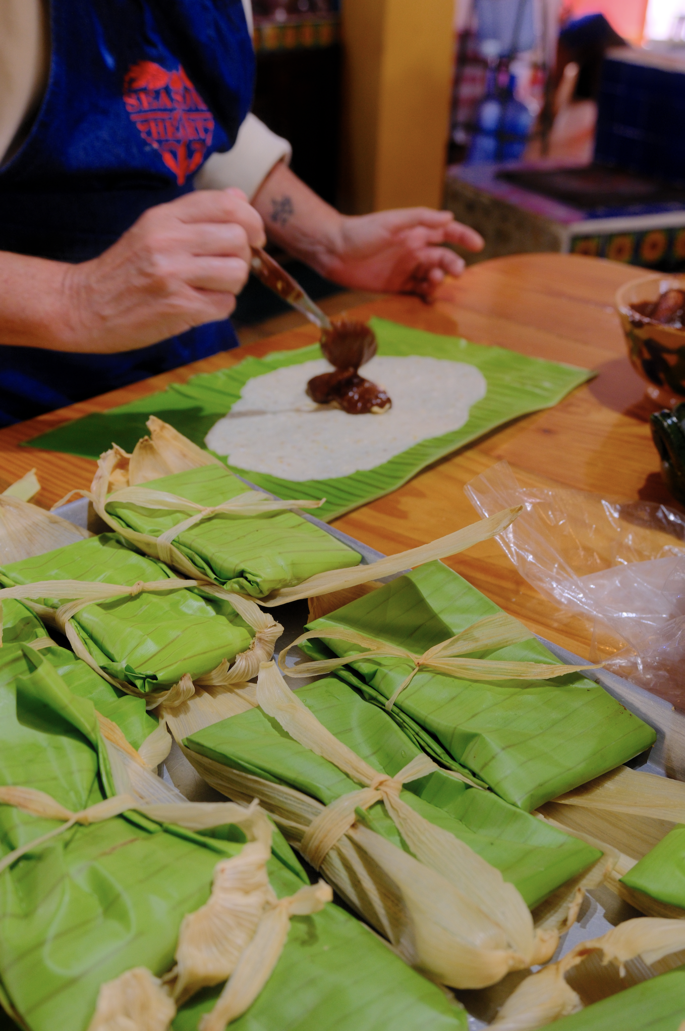 Learning how to make tamales