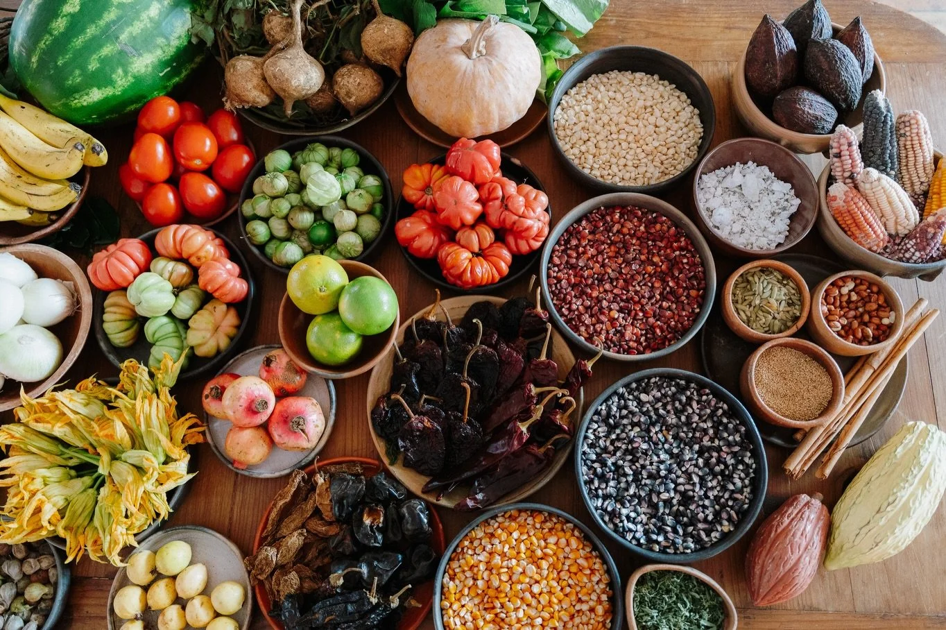 Every Wednesday we offer a walking tour of the Central de Abastos in Oaxaca

The variety of fruits, vegetables, herbs, seeds, spices, chiles and many more foods is vast and varied. Rooted in seasonality, merchants bring from neighboring villages heir