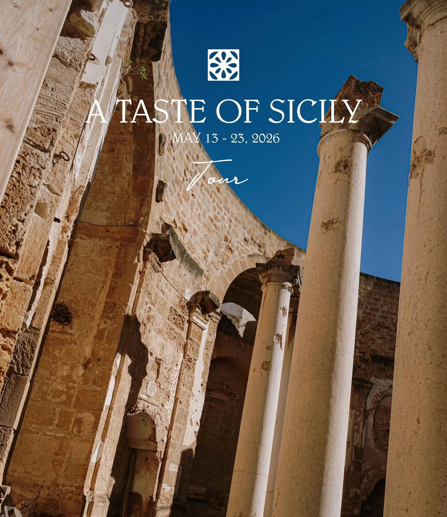 We&rsquo;re going once again to Sicily!

During these ten days, a truly immersive culinary experience throughout different regions of Sicily: Palermo, Menfi, Sambuca, Modica, Santa Margherita Belice, Taormina, Noto and Catania.

We travel through tow