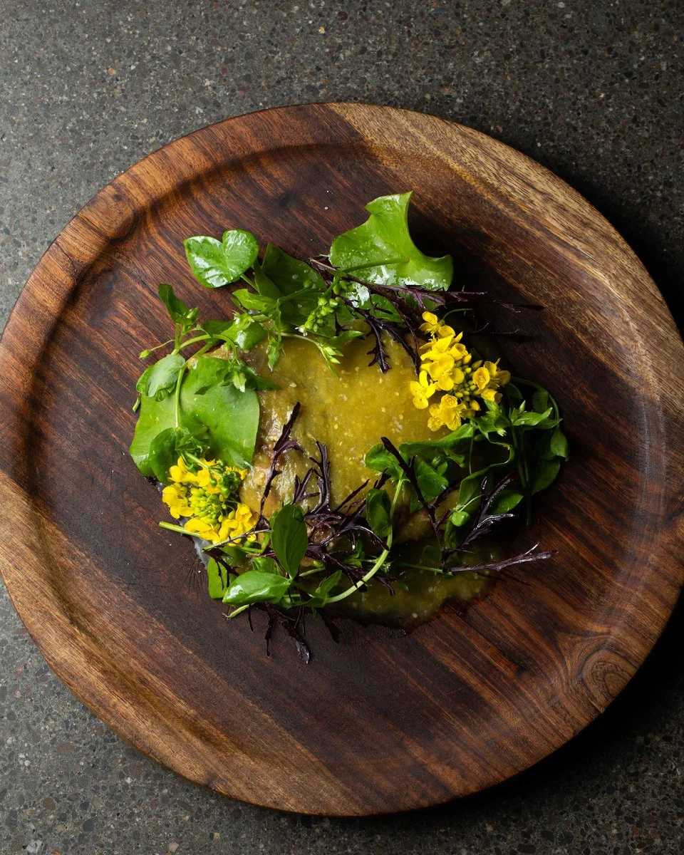 Slow-Braised Baby Back Ribs with Purslane