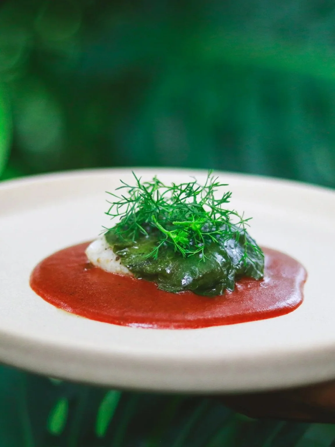 Fish wrapped in Mole Amarillo
