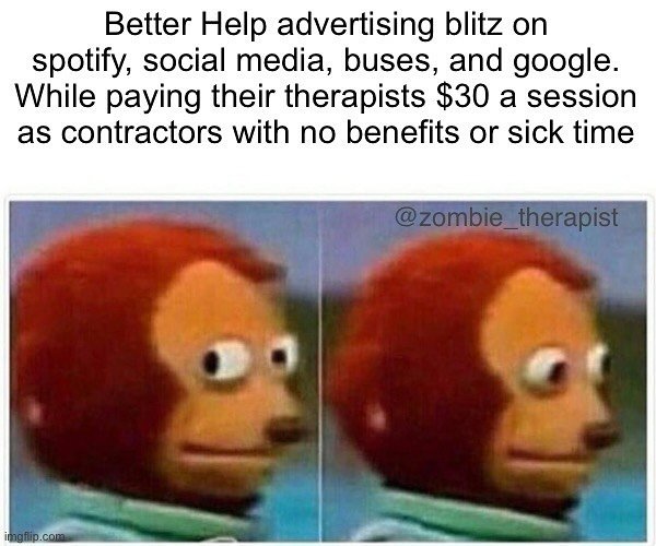Better Help exploits therapists leading to high turnover that harms clients. If you are looking for a therapist check out local directories or Psychology Today. If you&rsquo;ve reached out to a therapist and they cannot take you as a client ask if th