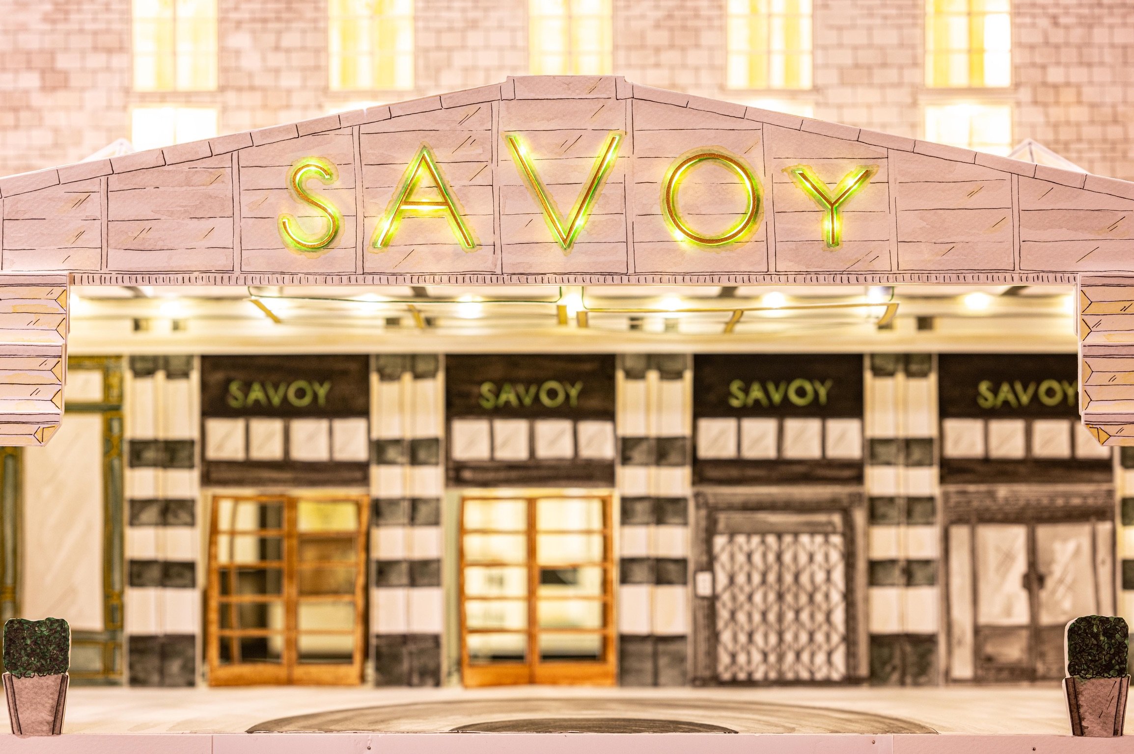 Savoy Dolls House - Christmas Installation - Polar Black