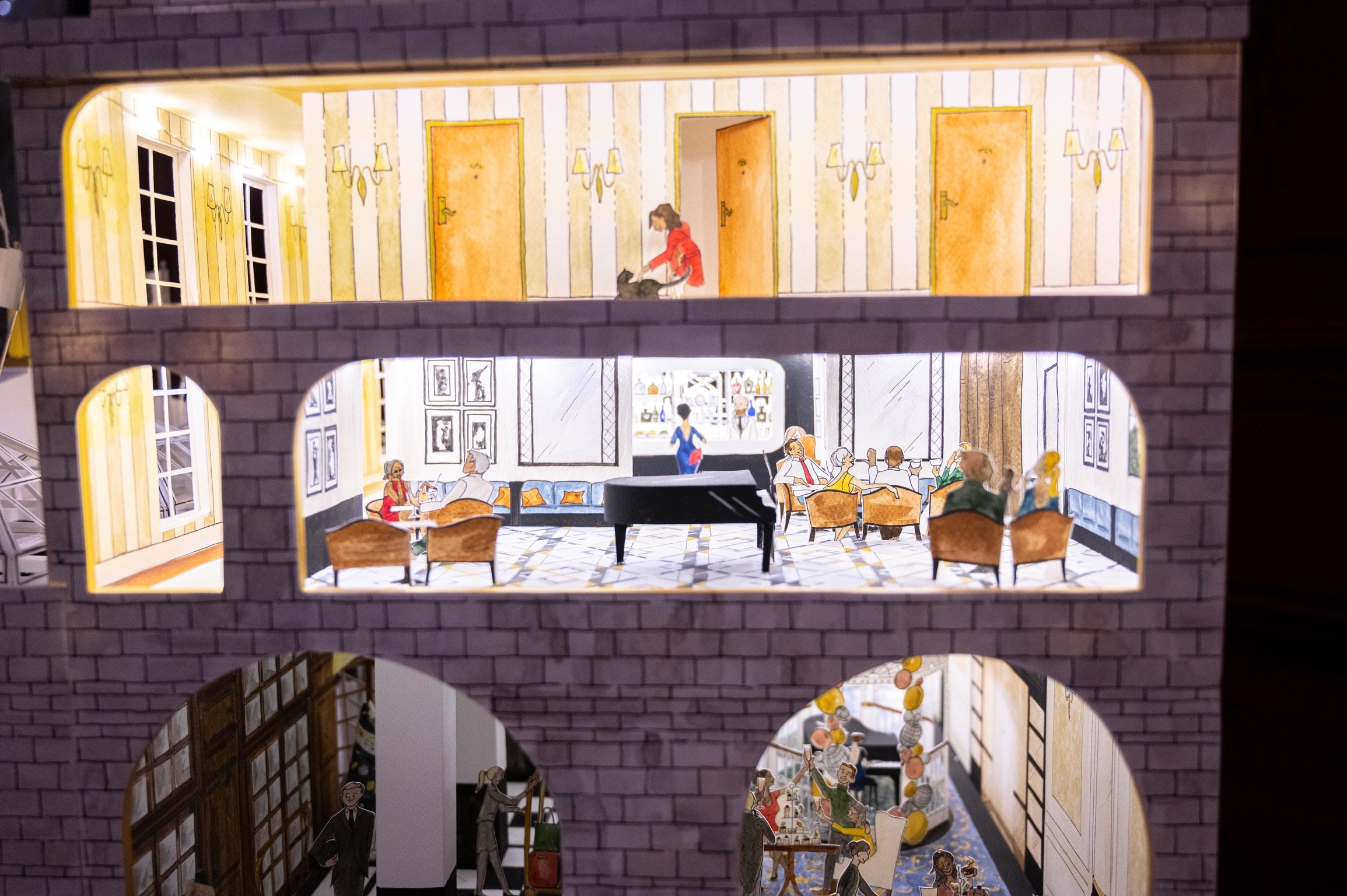 Savoy Dolls House - Christmas Installation - Polar Black