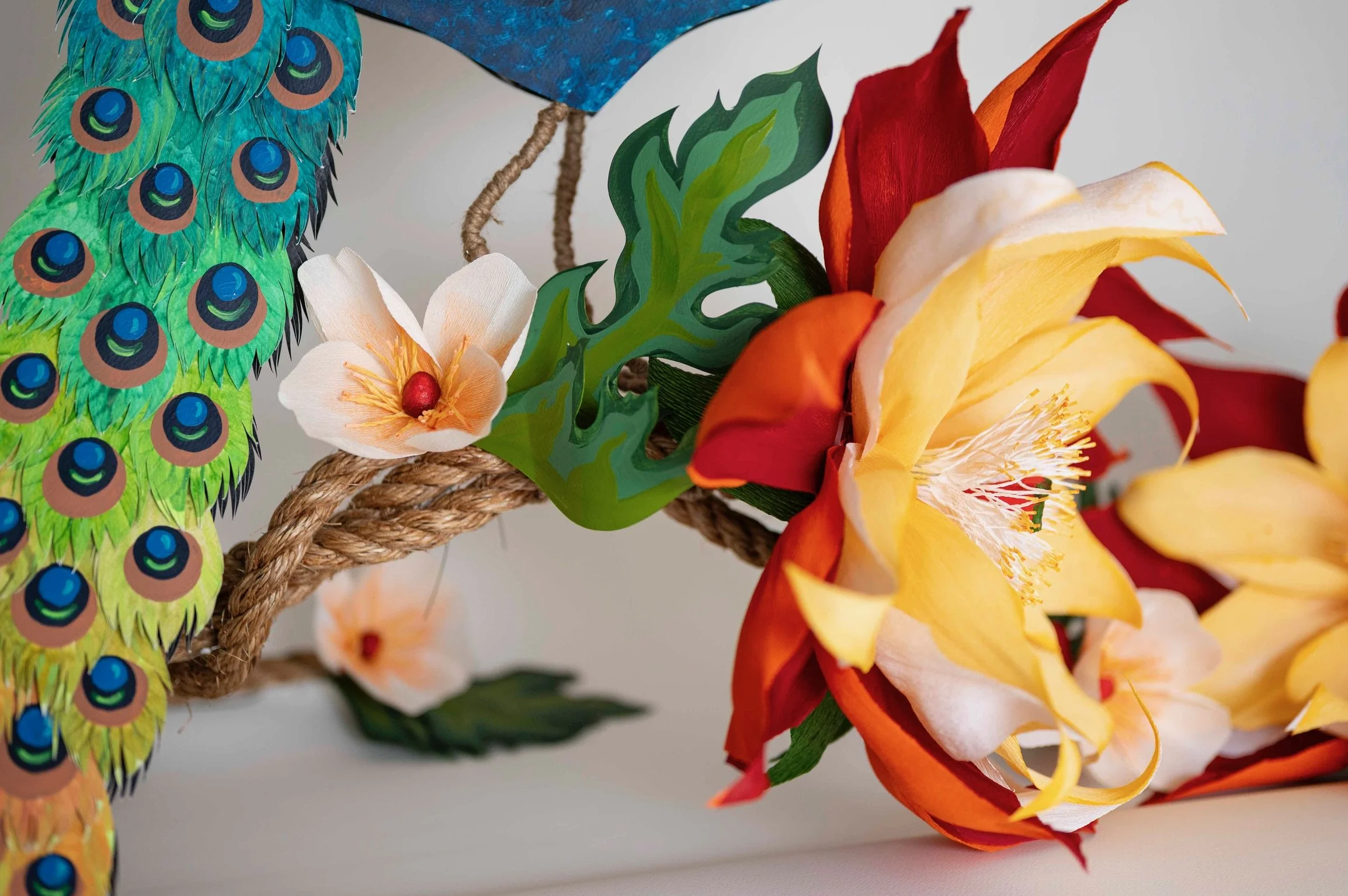 Details of art installation for Saicho Sparkling Tea Company