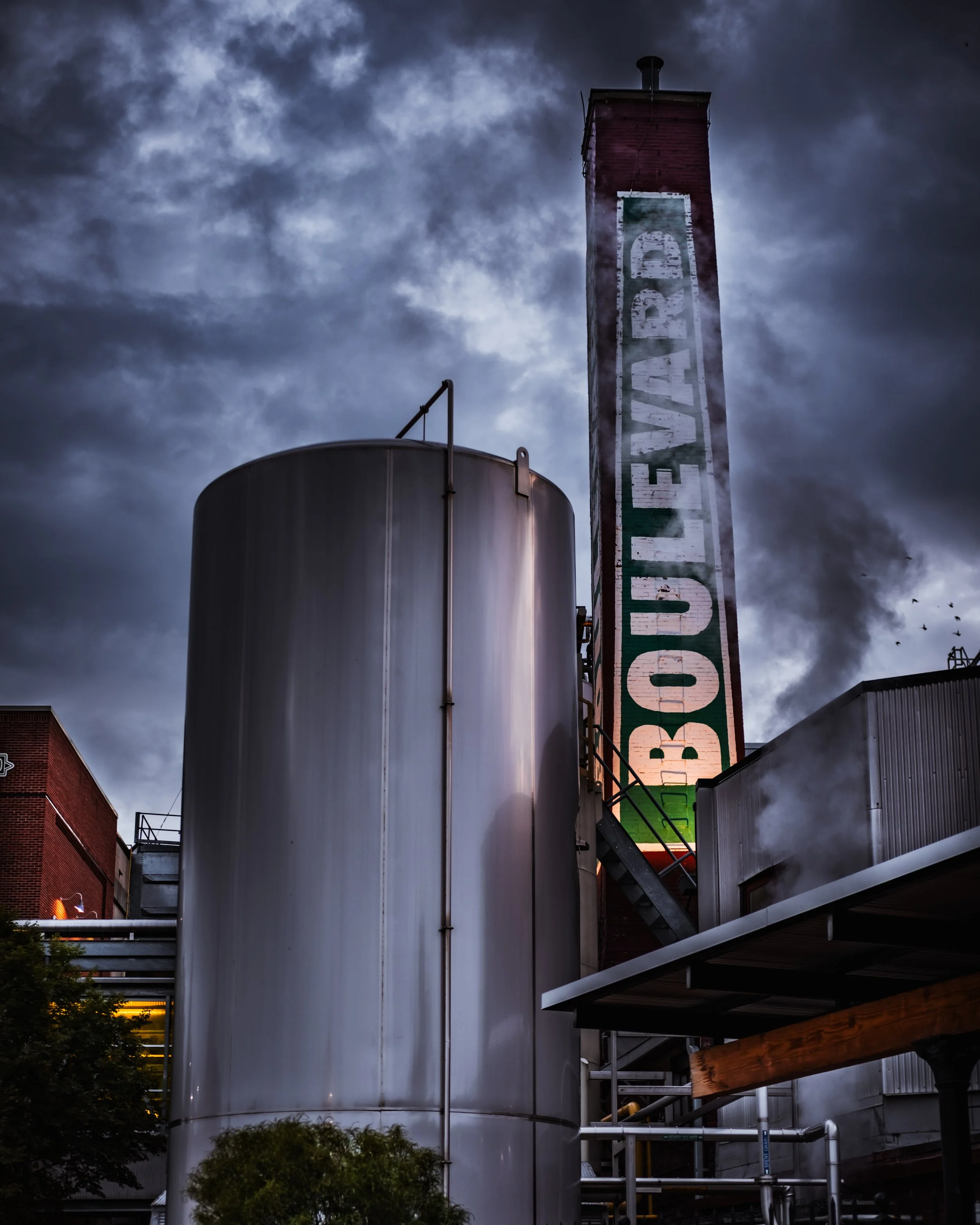 Boulevard brewery storm clouds