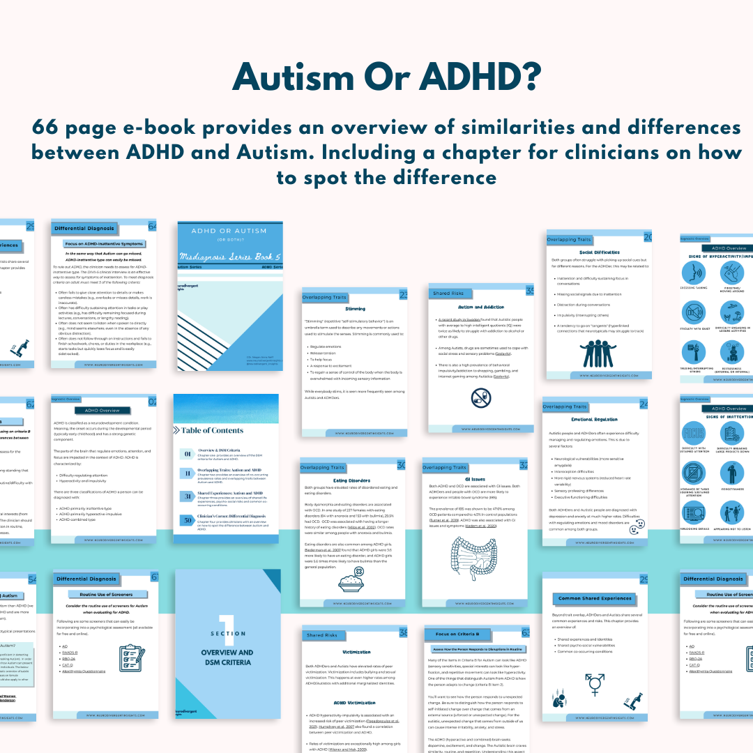 ADHD and Autism overlap infographic — Insights of a Neurodivergent Clinician