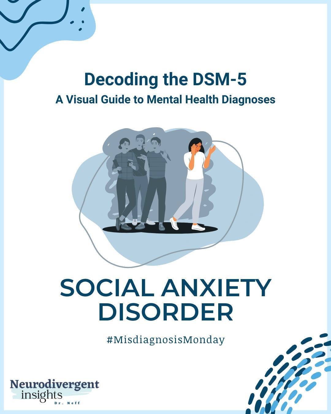 For #MentalHealthAwarenessMonth, I'm reintroducing some of my #DSMinPictures series.⁠
⁠
Why this series? The DSM (or ICD) and diagnostic codes aren't perfect, and this series isn't about claiming they are. It's about breaking down how these diagnoses