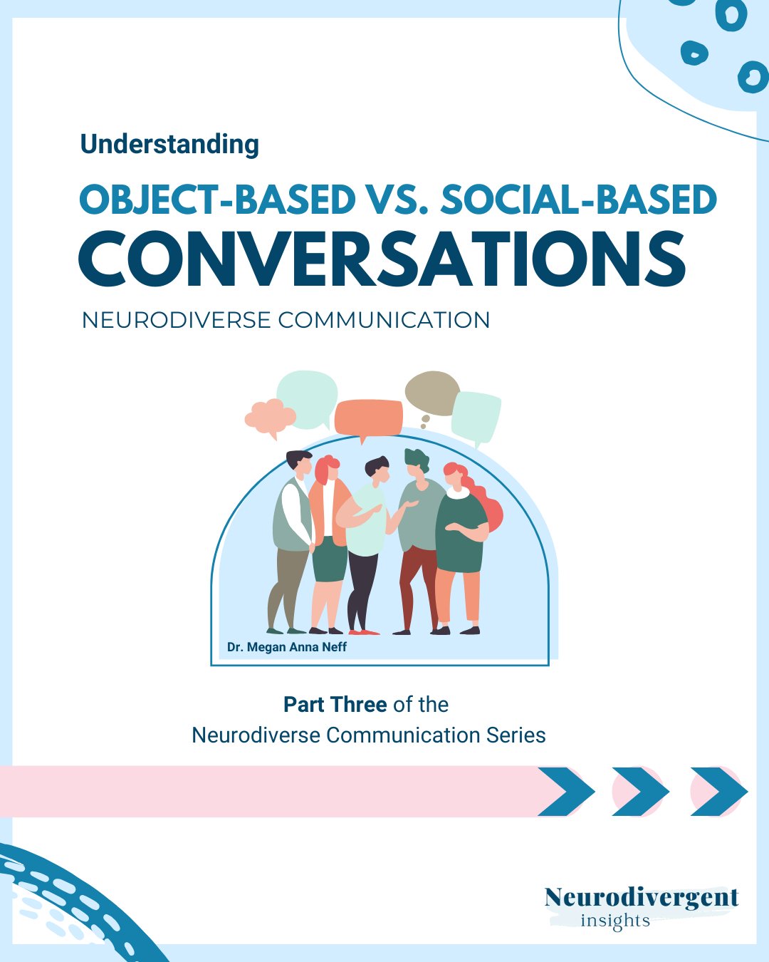 ✨ This is week three of the mini-series on neurodiverse communication, and I'm wrapping it up by talking about object-based vs. social-based conversations. For many of us who are Autistic, traditional social-based questions like &ldquo;How are you?&r