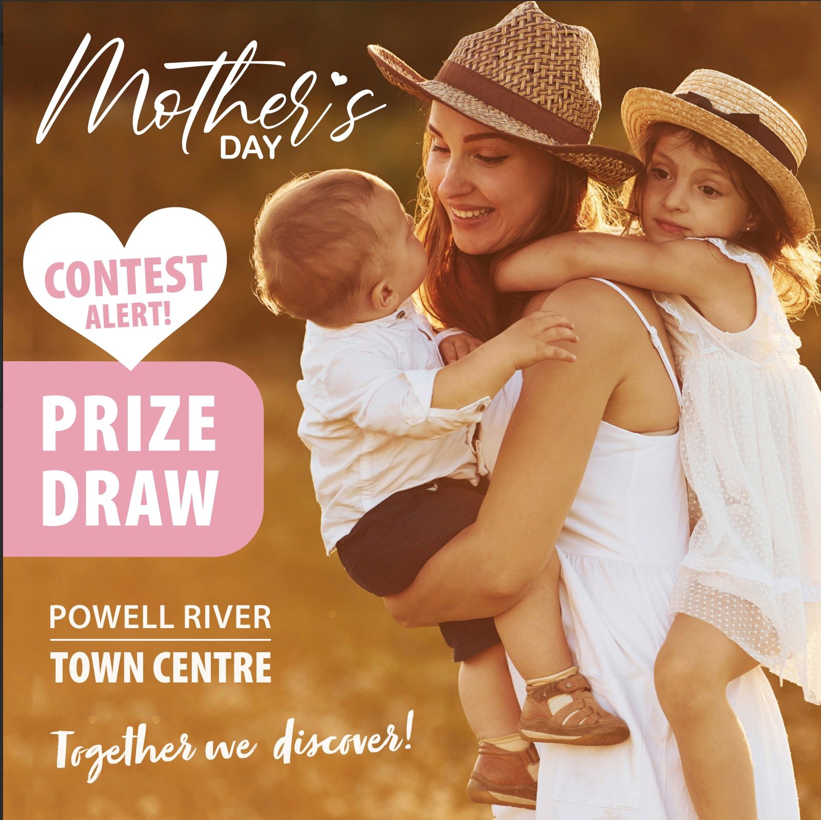 🌸 Celebrate Mom in Style! 🌸 Don't miss your chance to win the ultimate Mother's Day treat at Powell River Town Centre! Enter our Mother&rsquo;s Day Prize Draw for a chance to win a luxurious package worth $925, including a 2-night deluxe oceanfront
