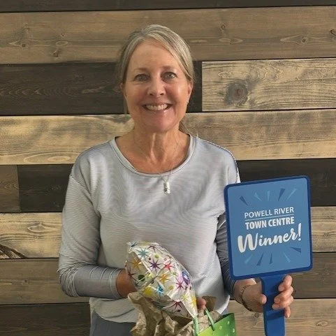 Congratulations Lynnda!

Lynnda was our lucky winner in our 'Back to School Contest'!

We hope you enjoy your $600 shopping spree at Powell River Town Centre.  Thank you to all of the shops and services that contributed to this contest, and thank you