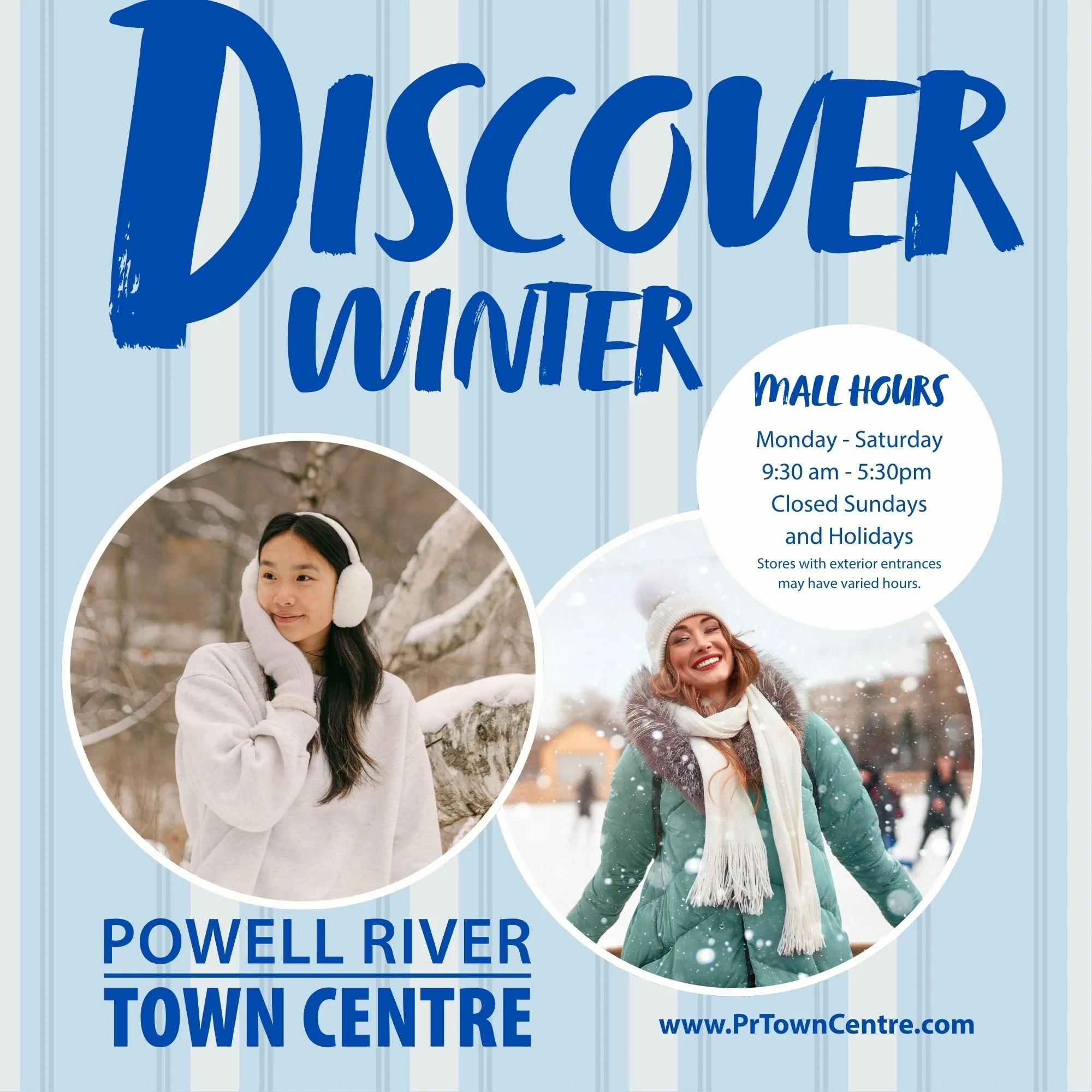 Discover WINTER FASHIONS with Powell River Town Centre. As the winter chill sets in, Powell River Town Centre invites you to explore a world of cozy and chic styles that will keep you warm and stylish all season long.
#shoplocally ##WinterStyle