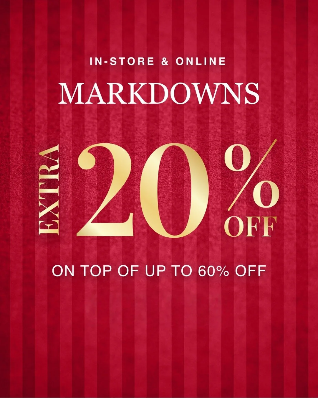 Huge savings event - on now at Suzanne's Powell River Town Centre.