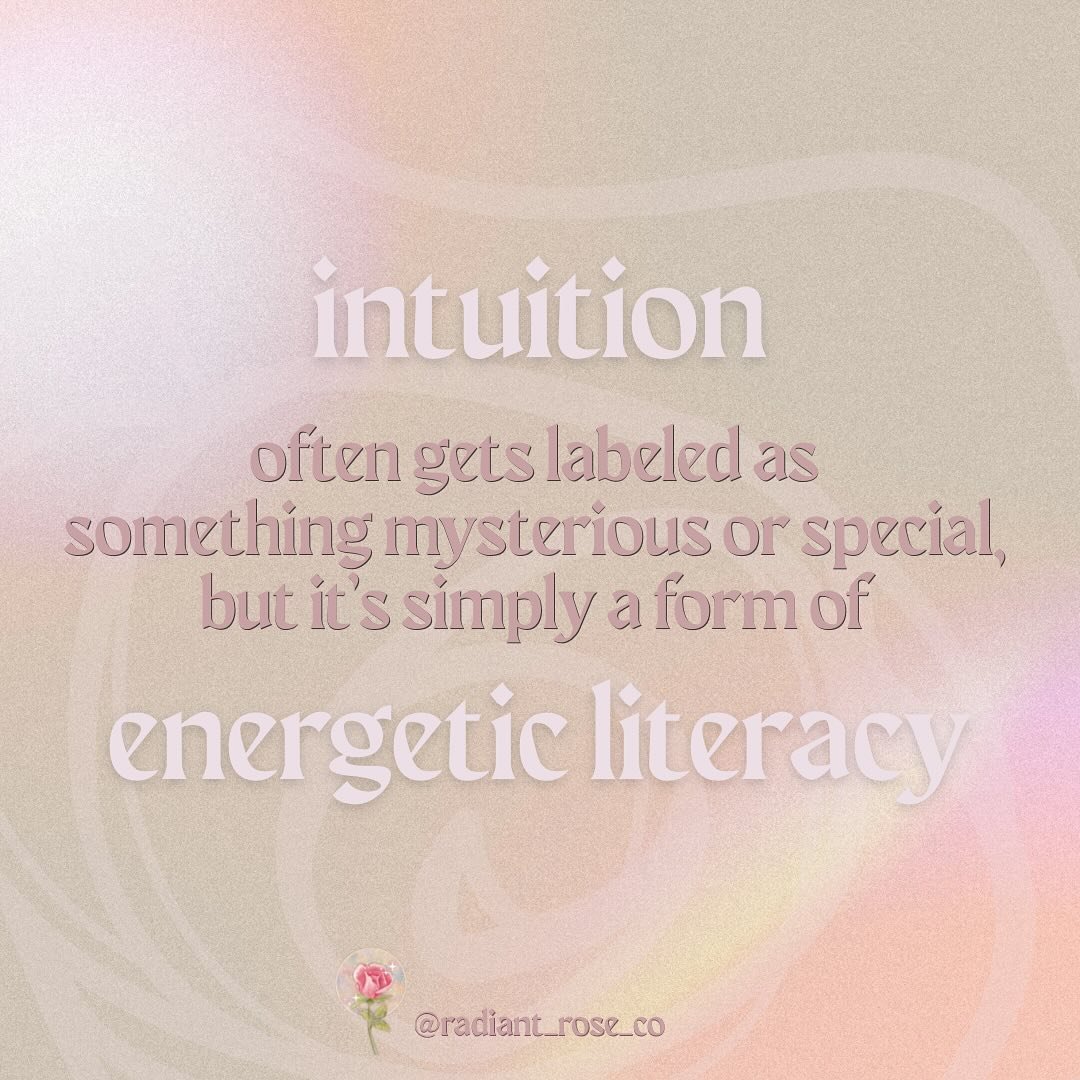 ✨ Intuition is energetic literacy ✨

It&rsquo;s not some rare gift reserved for the few&mdash;it&rsquo;s the energetic fluency you were born with.
The body knows before the mind understands.
The heart listens before the head translates.

🌬 Intuition