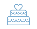 Icon representing intimate weddings for up to 50 guests at Rest Co. in the Catskills.