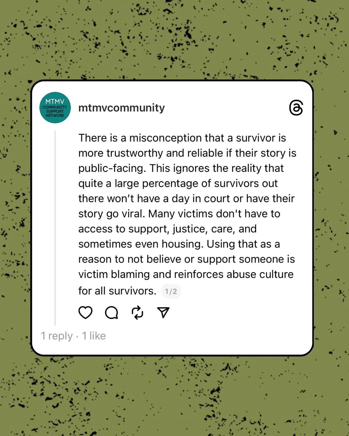 There is a misconception that a survivor is more trustworthy and reliable if their story is public-facing. This ignores the reality that quite a large percentage of survivors out there won&rsquo;t have a day in court or have their story go viral. Man