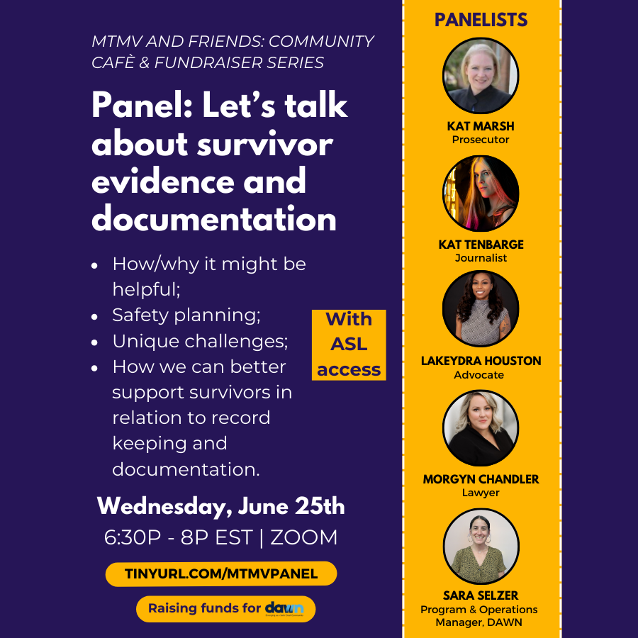 Panel: Let's talk about survivor evidence and documentation