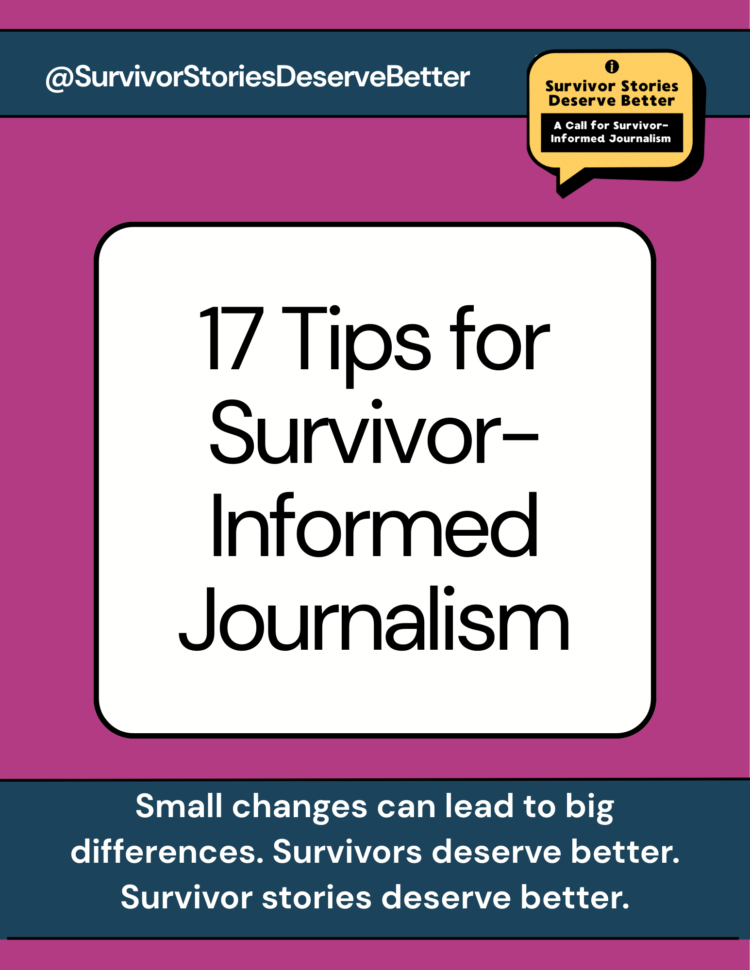 17 Tips for Survivor-Informed Journalism