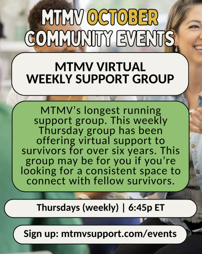 Weekly Thursday Support Group (6:45pm ET) Virtual 