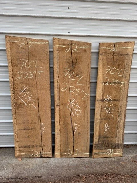 Kiln Dried White Oak Live Edge Slabs