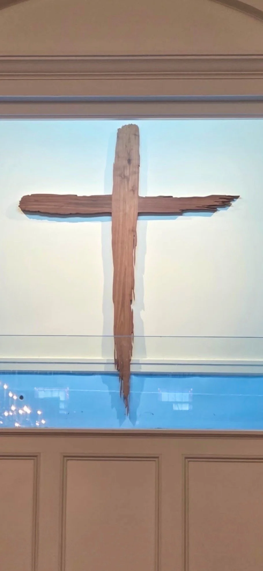 5.5 foot tall Walnut Cross