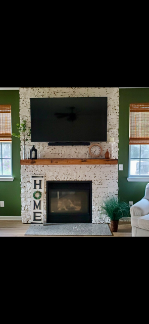 Eastern Red Cedar Live Edge Floating Mantel