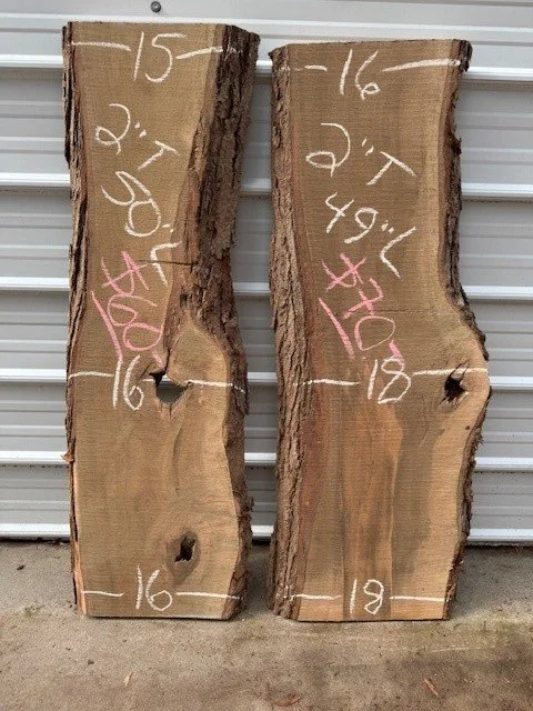 Kiln Dried Maple Live Edge Slabs