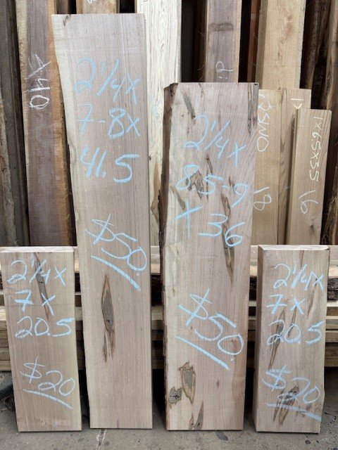 Kiln Dried and surfaced 3 sides Live Edge Ambrosia Maple Shelf Blanks