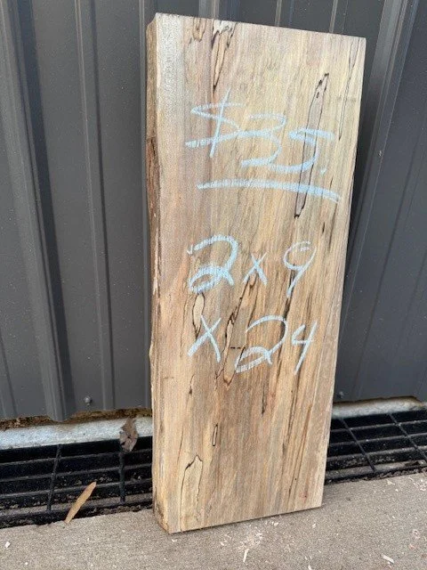 Kiln Dried Spalted Maple Live Edge Shelf Blank