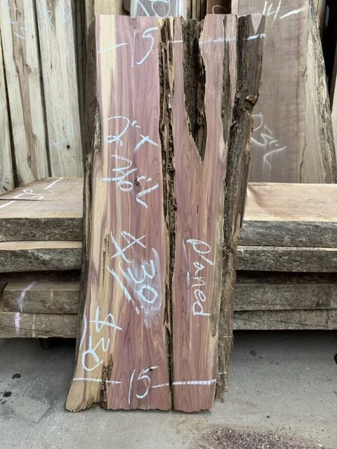 Kiln Dried & Surface Planed 2 Sides Eastern Red Cedar Live Edge Slab