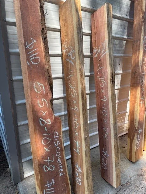 Eastern Red Cedar Kiln Dried Live Edge Mantel Blanks