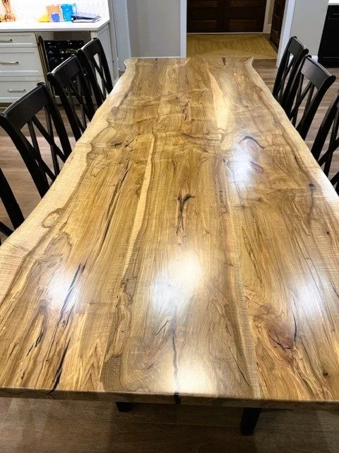 Spalted & Ambrosia Maple 10ft Live Edge DR Table