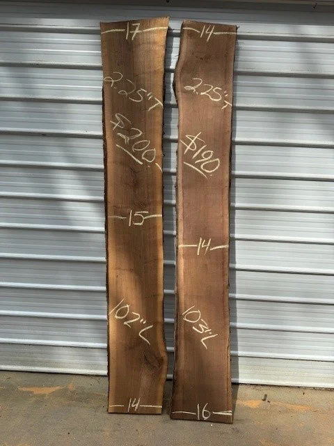 Kiln Dried Live Edge Black Walnut Slabs