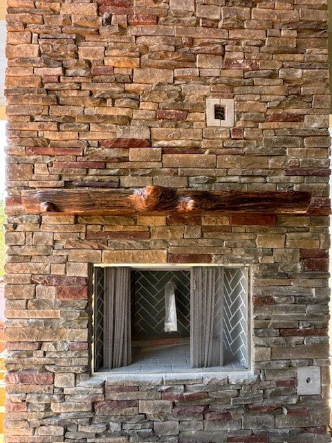 Oak Burl Live Edge Floating Mantel