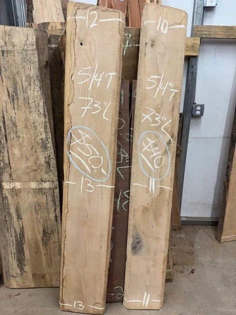 Kiln Dried White Oak Live Edge Slabs