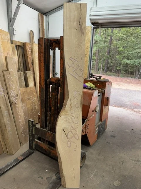 Kiln Dried & Surfaced 2 Sides Ash Live Edge Shelf Blank
