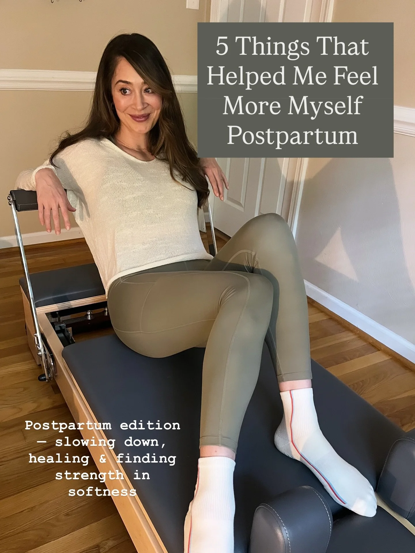 Stepping back into myself &mdash; one slow breath, stretch &amp; reformer flow at a time🌿

The wild ride of new motherhood taught me more about patience, power &amp; presence than any workout ever could.

Here are 5 things that helped me feel more l