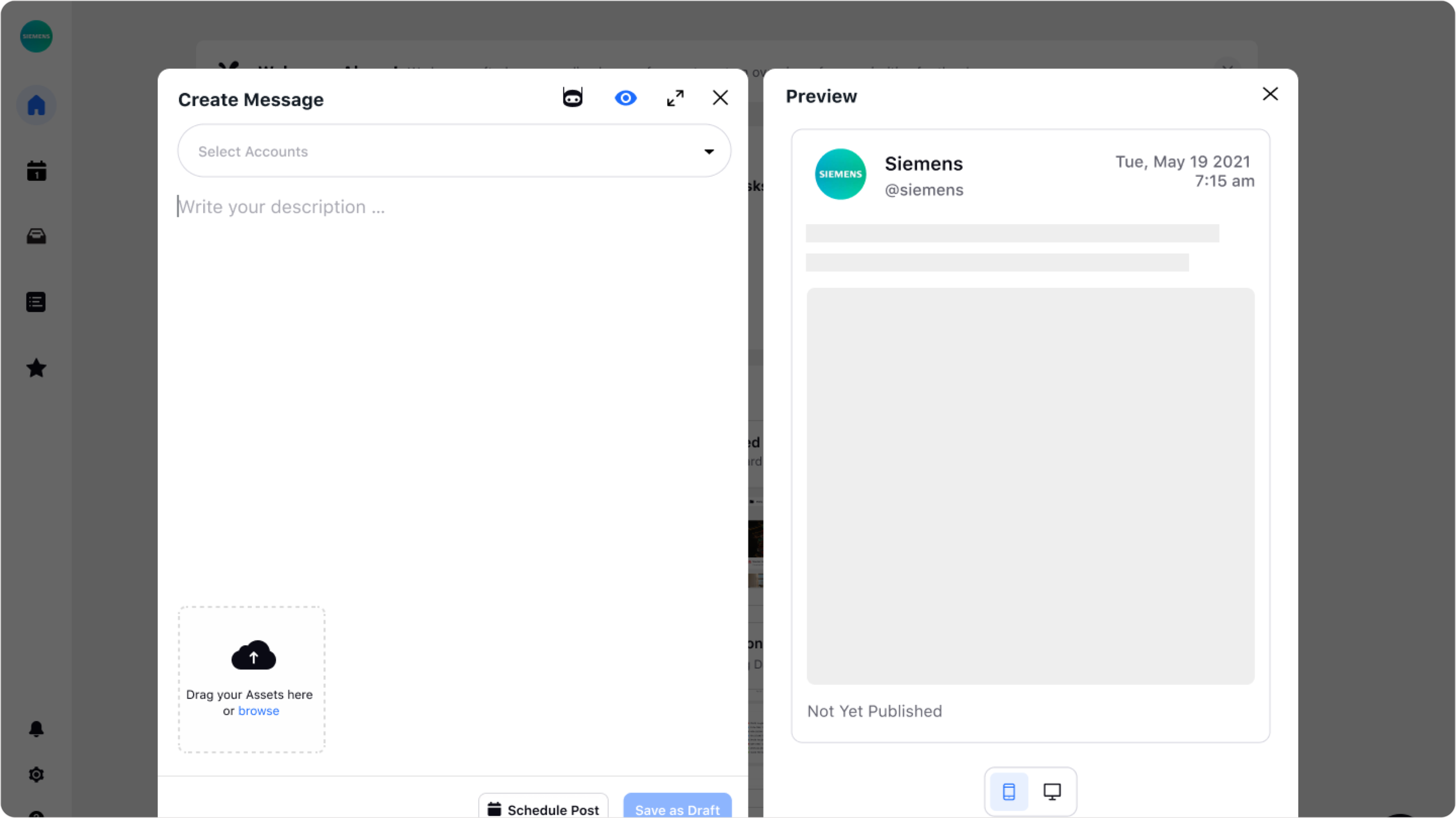 First View Create Message