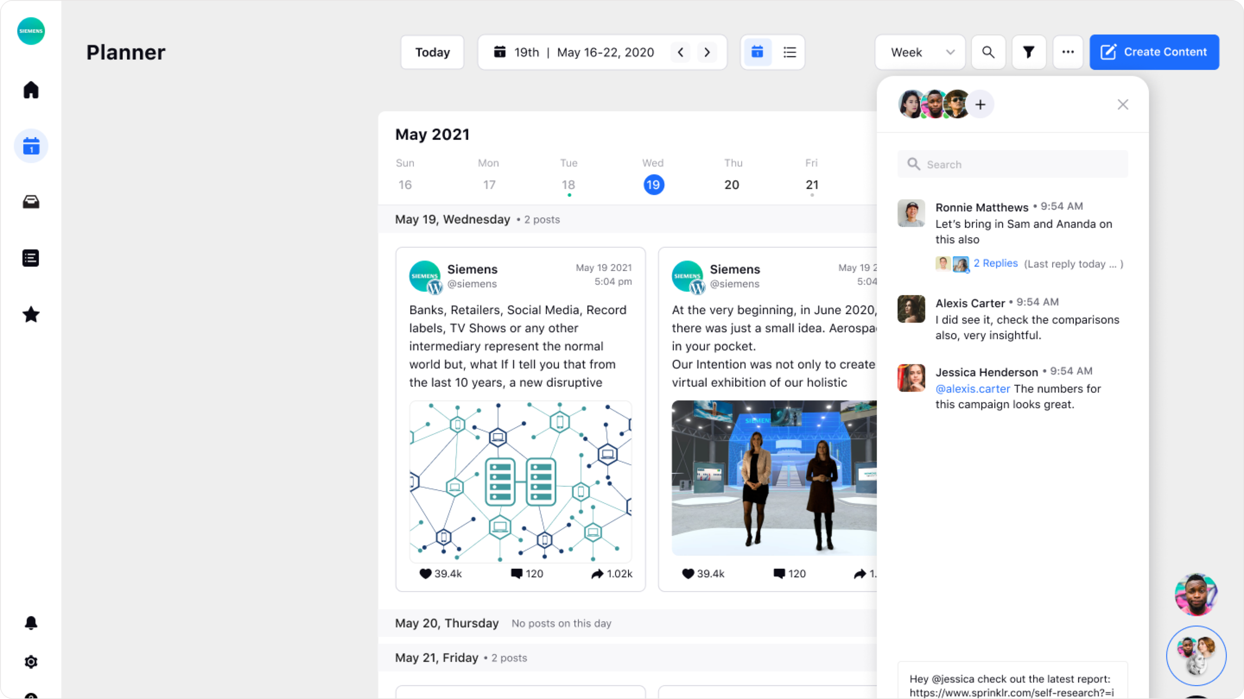 Planner Week View with Large Cards – Open Collaboration