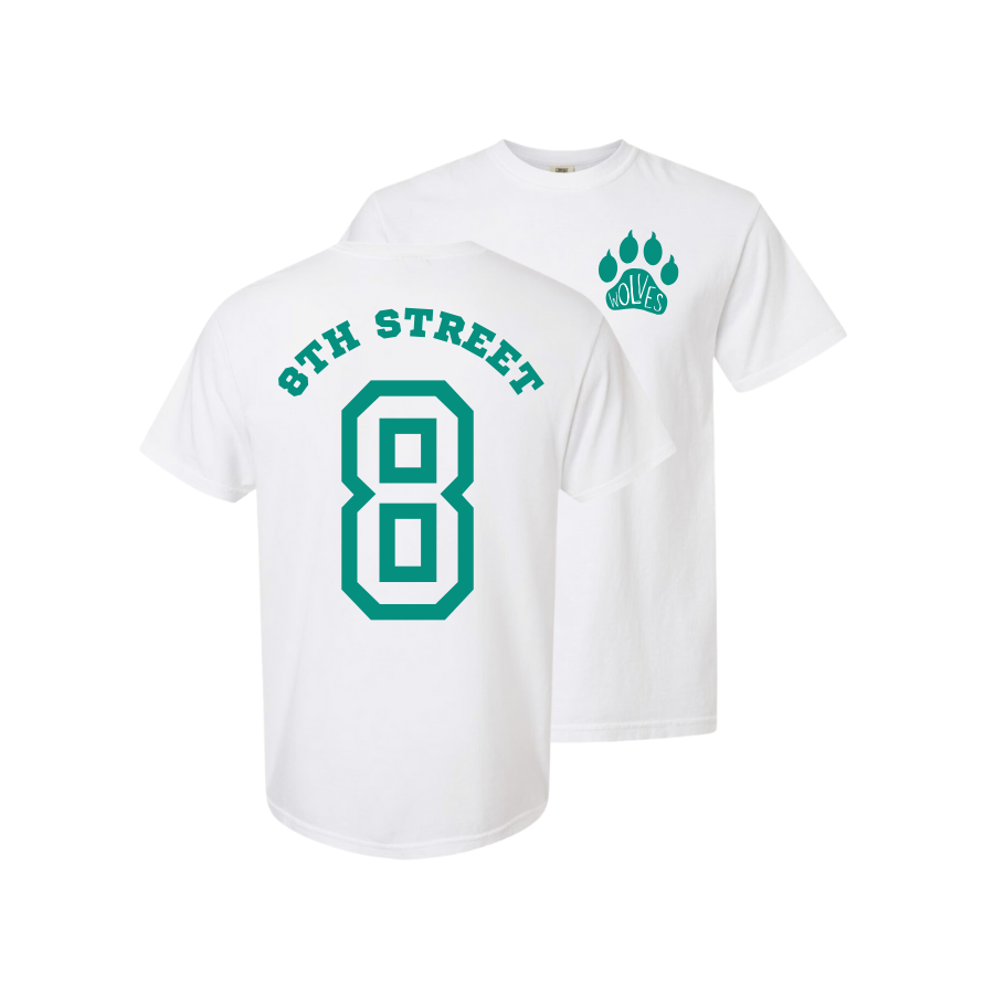 White 8th Street Tee