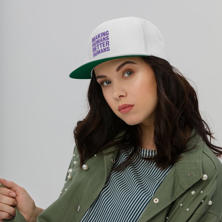 Flat Bill Cap White