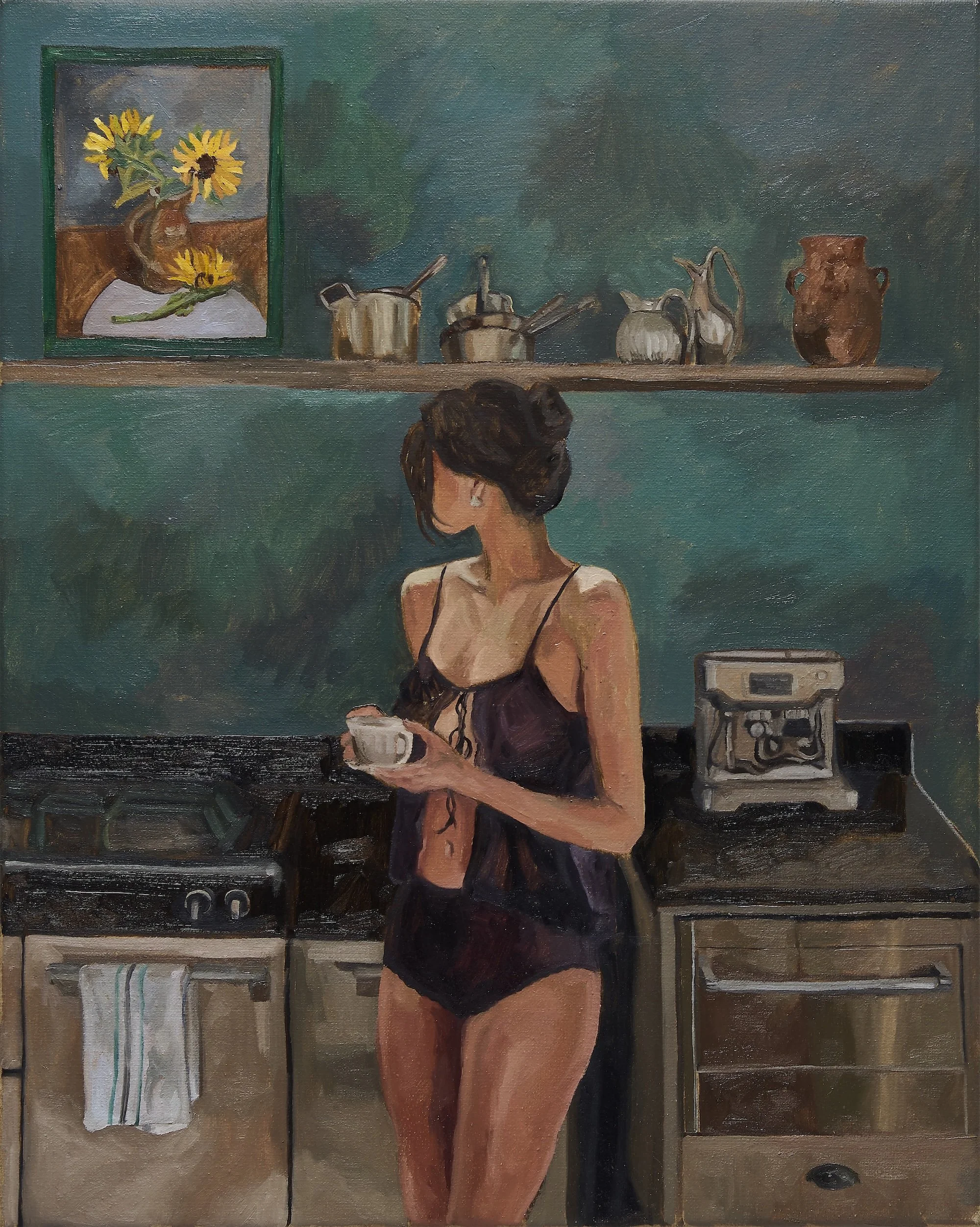 Morning Coffee 
Oil paint on canvas
50 x 40 cm