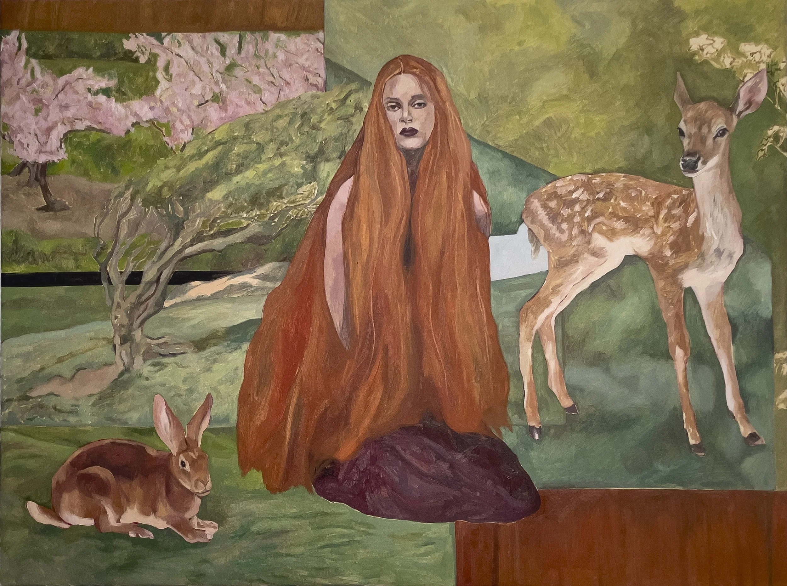 Enchanted Earth, 
Oil paint on canvas,
100 x 75 cm