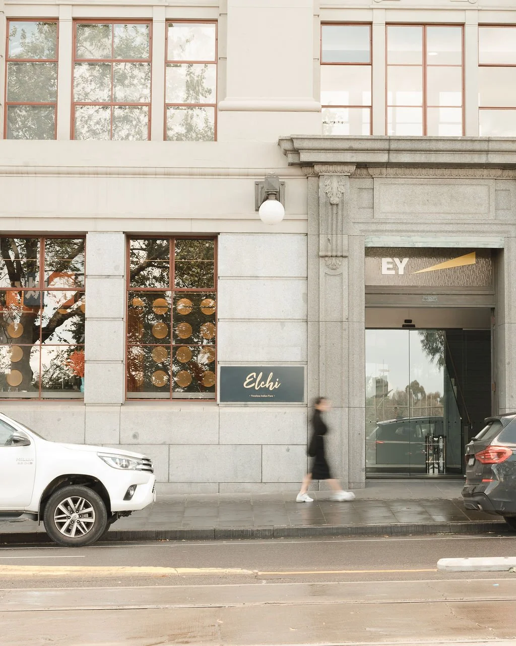 Elchi restaurant frontage and sign at 72 Flinders Street, Melbourne