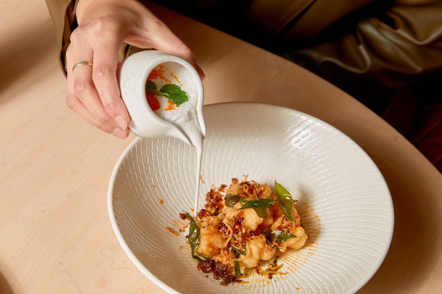 Seafood finished at the table at Elchi