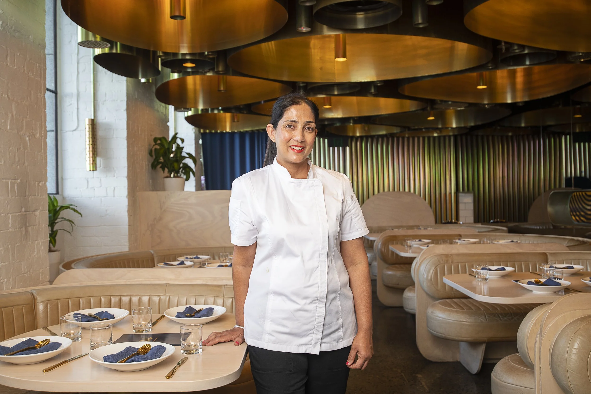 Executive Chef Manpreet Sekhon in the Elchi dining room