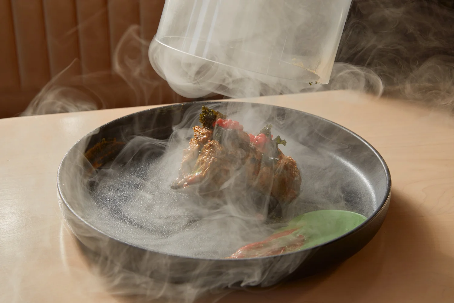 Not your average chicken tikka, smoked at the table at Elchi