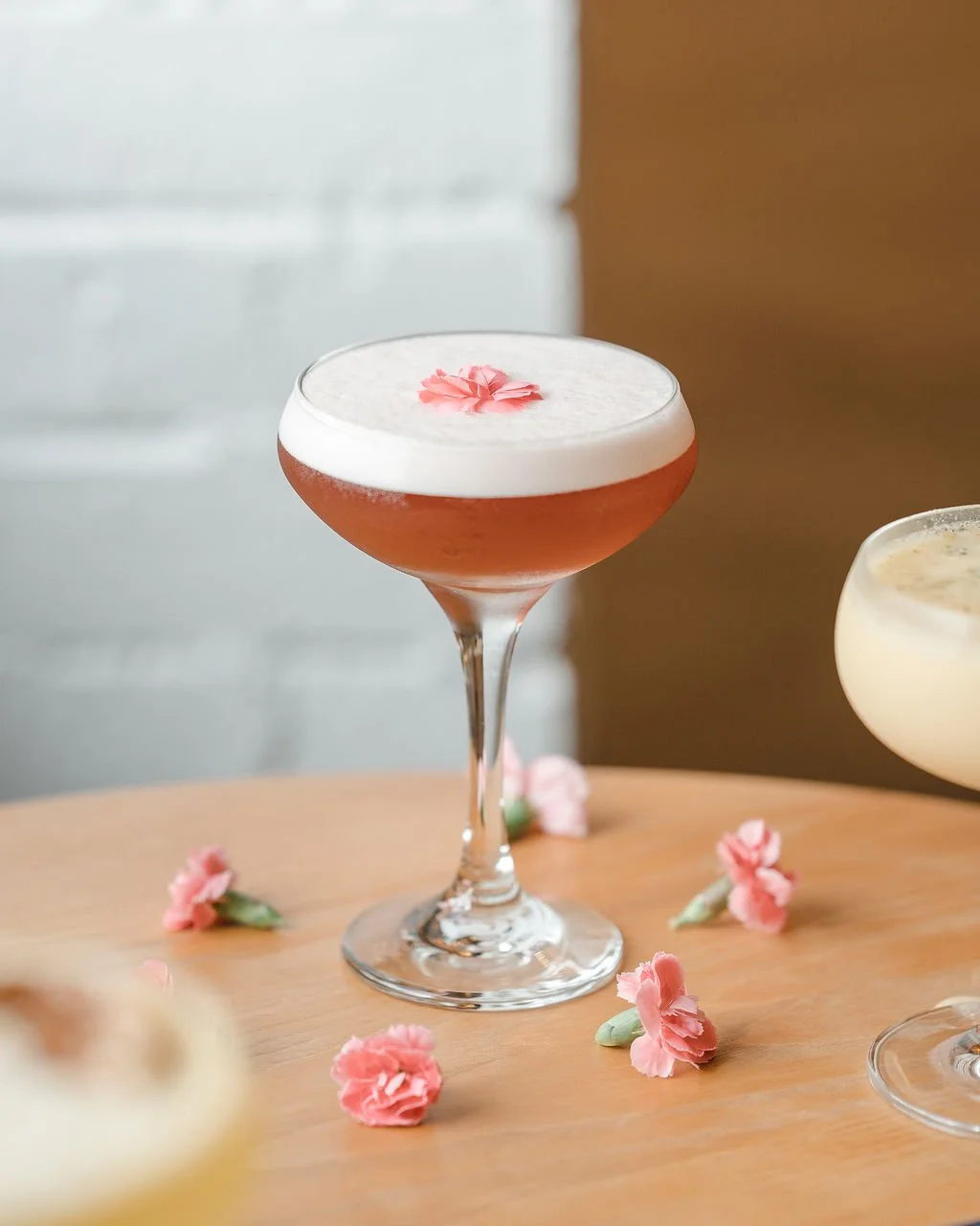 Pink City cocktail with rose petals at Elchi